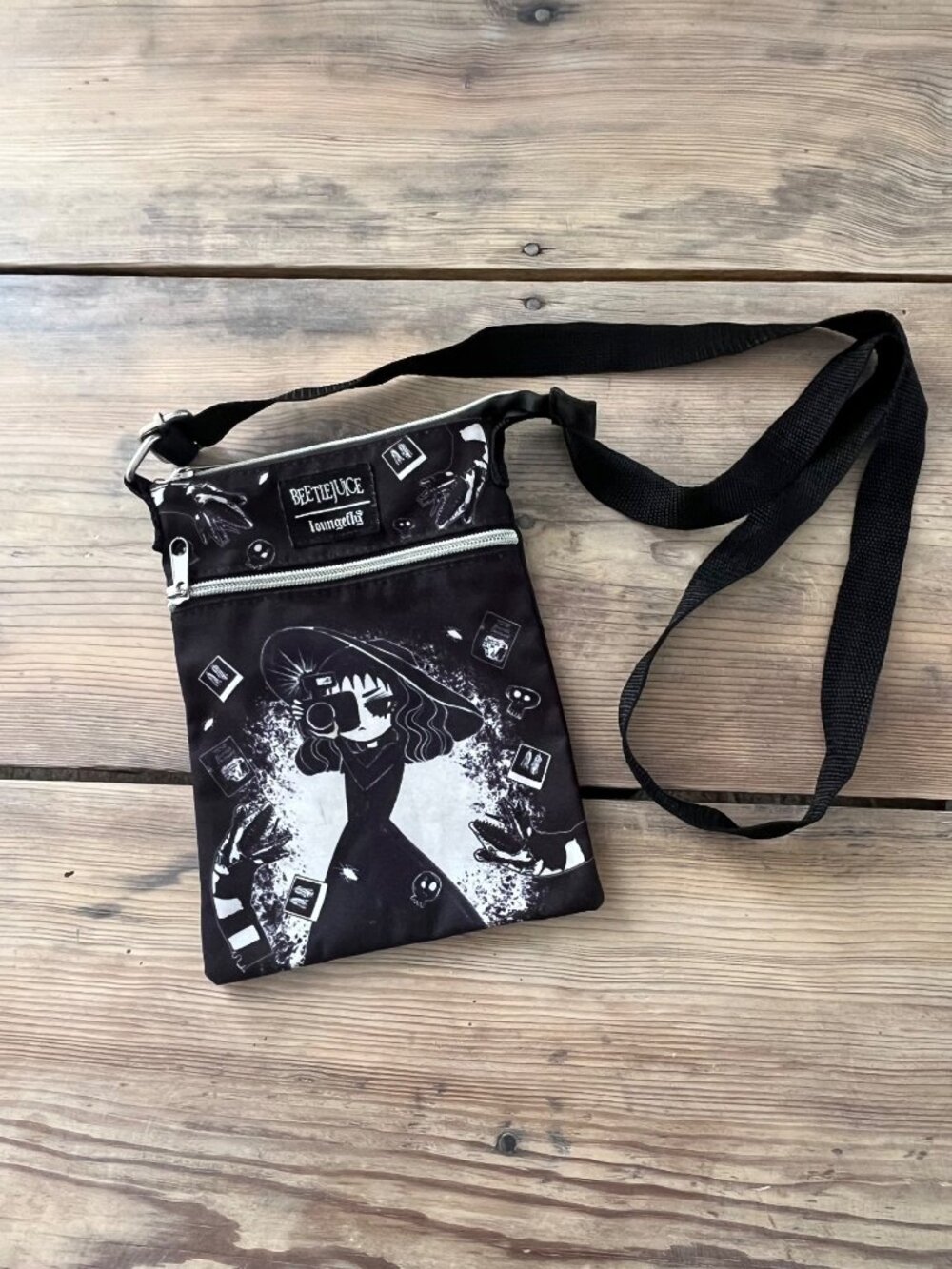 Loungefly Beetlejuice Lydia My Life is a Dark Room Crossbody Bag